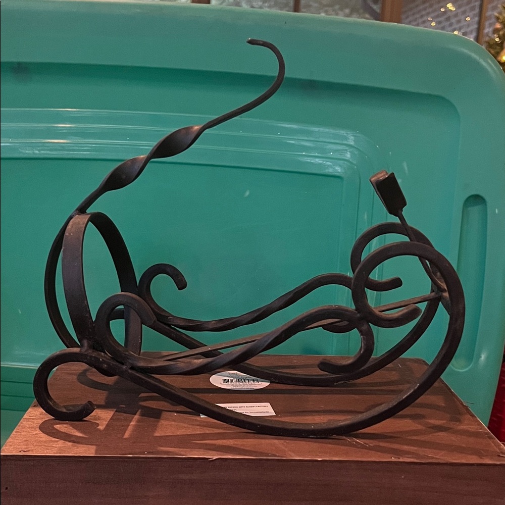 Black Wrought Iron Wine Holder